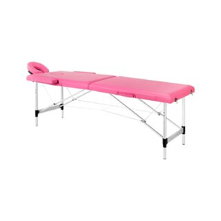 Klappbarer Massagetisch Balance Aluminium 2-teilig rosa