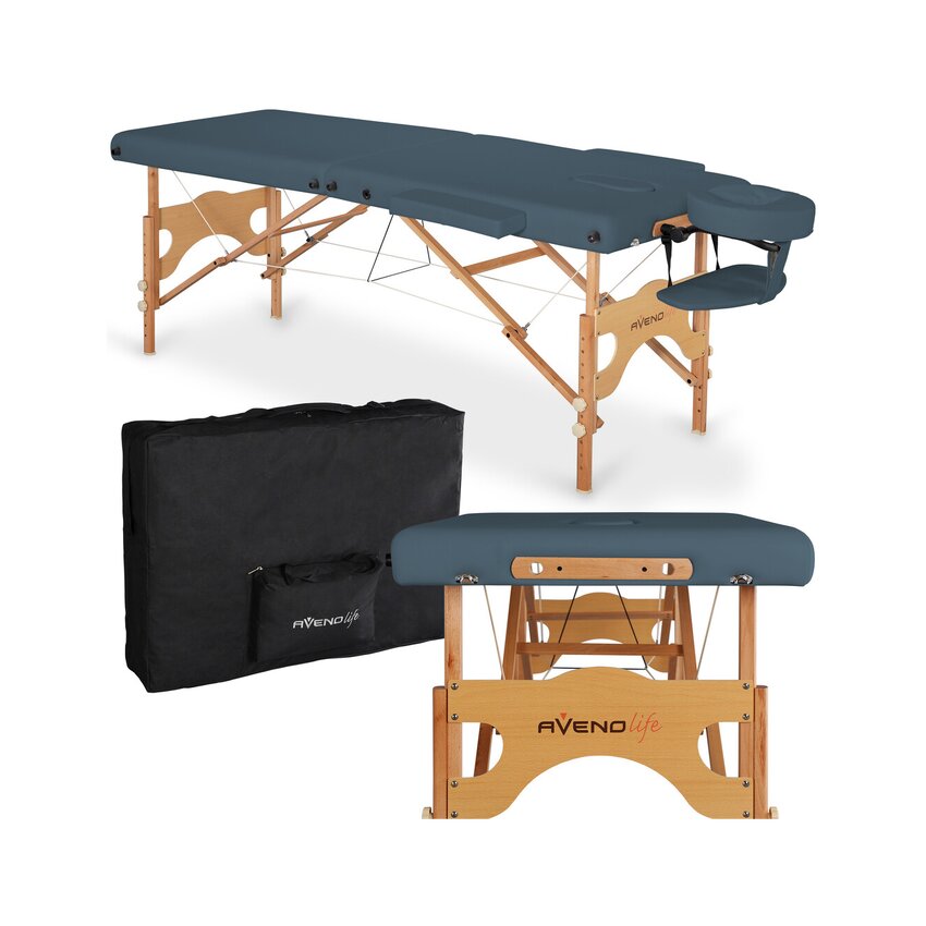 Tragbare Massageliege Aura Matt Touch K102 Blau