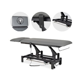 Fortis 2 ERGO Massageliege, elektrische Fußsteuerung - grau