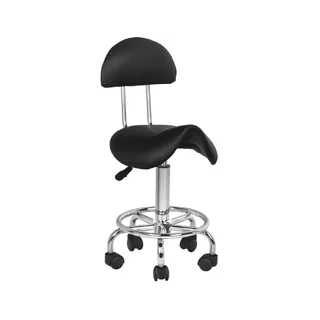 Sattelstuhl schwarz 6001 mit Rückenlehne