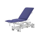 Elektrische Massageliege mit 5 Abschnitten - Rila PRO - Weißes Gestell, blaue Polsterung