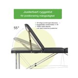 Tragbare Massageliege Adele 70 cm – Schwarz