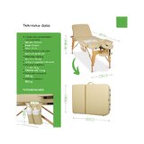 Tragbare Massageliege Bianca - Beige