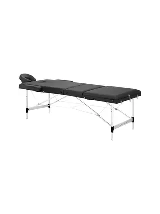 BALANCE Klappbarer Massagetisch aus Aluminium, dreiteilig, schwarz