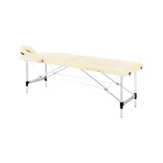 Klappbare Massageliege Balance Aluminium 2-teilig Creme