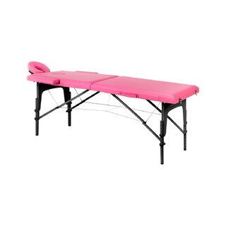 Klappbarer Massagetisch Balance Holz 2-teilig rosa schwarz