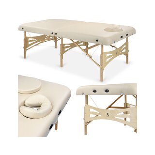 Massagebank - Integral Light Holzkopfloch K033 Beige