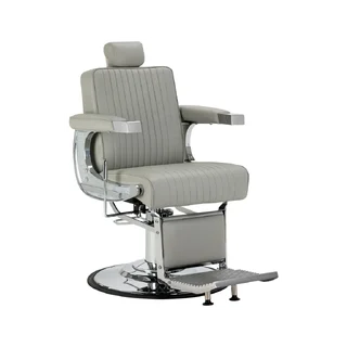Friseurstuhl grau verchromt - Gabbiano Visionerio