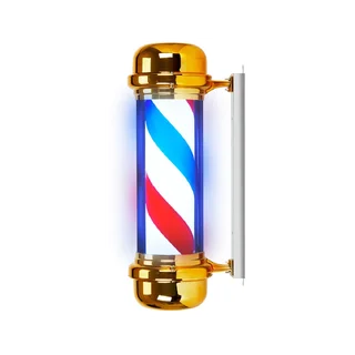 Barber Pole Leuchtlampe für Friseur BB-02 gold groß