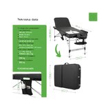 Tragbare Massageliege Adele 70 cm – Schwarz