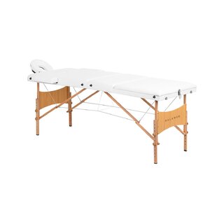 Klappbare Massageliege Balance Lux Holz 3-teilig 190x70 weiß