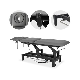 Fortis 5 ERGO Massageliege, elektrische Fußsteuerung - grau