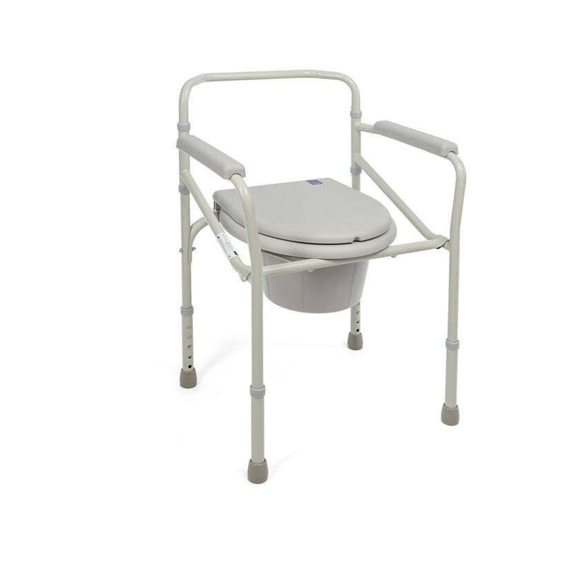 Klappbarer Duschstuhl mit Toilettenfunktion