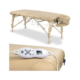 Tragbare Massageliege mit eingebauter Heizung – Beige