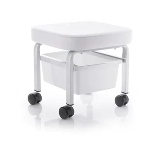 Hocker mit Fußbad und Behälter