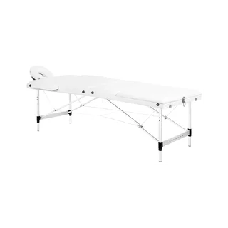 BALANCE Klappbarer Massagetisch aus Aluminium, dreiteilig – weiß