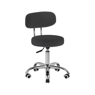 Rollhocker mit Rückenlehne a-007 schwarz