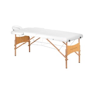 Klappbare Massageliege Balance Lux Holz 2-teilig 190x70 weiß