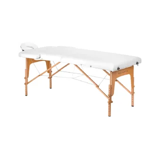 BALANCE klappbare Massageliege aus Holz, 2 Segmente, weiß