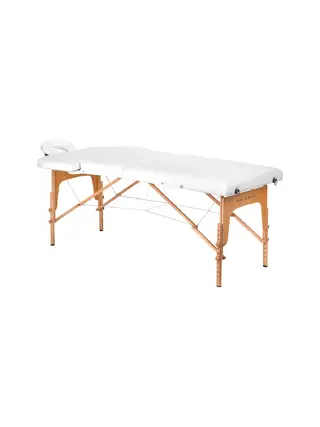 BALANCE klappbare Massageliege aus Holz, 2 Segmente, weiß
