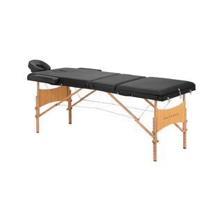 Klappbare Massageliege Balance Lux Holz 3-teilig 190x70 schwarz